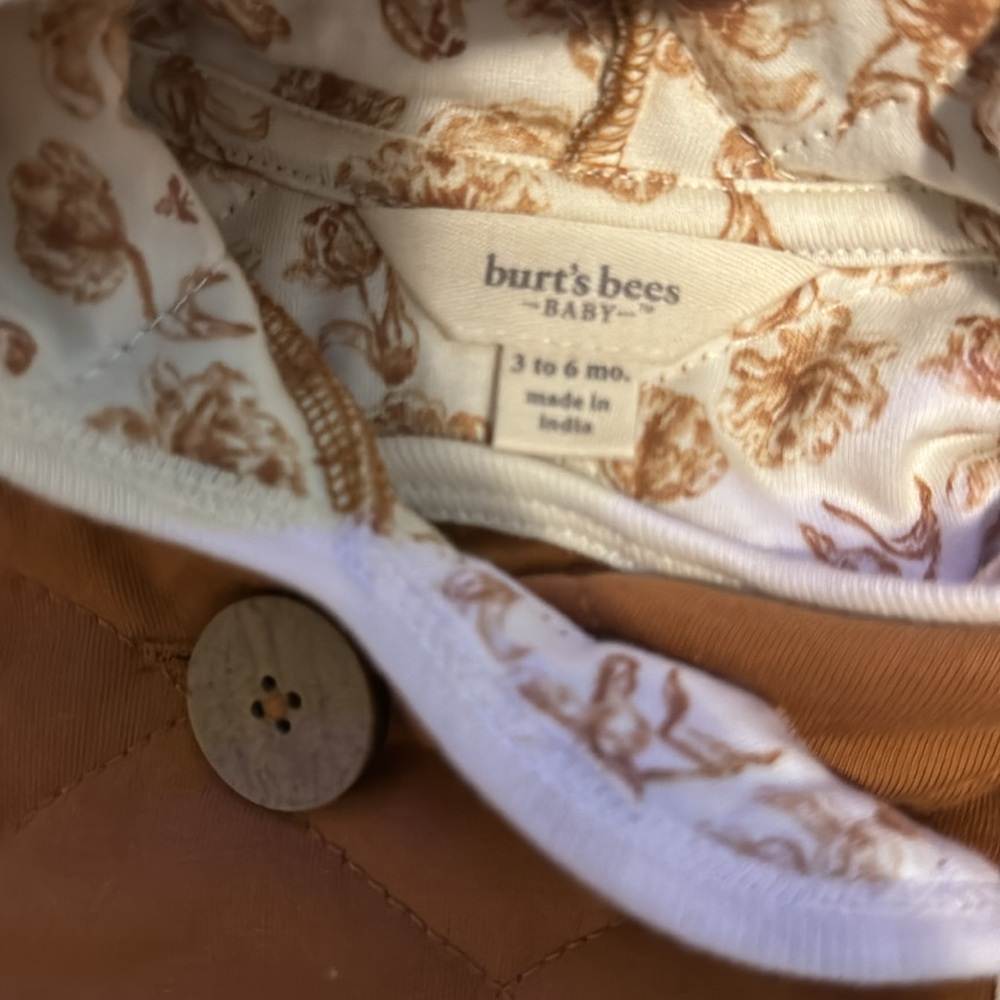 BNWT Burts bees hooded jacket sz 3-6mths - Picture 3 of 4
